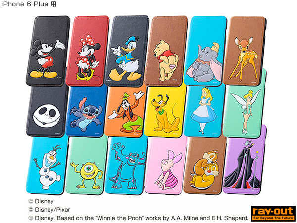 ディズニー・ポップアップ・ブックカバータイプ・レザージャケット for iPhone 6 Plus