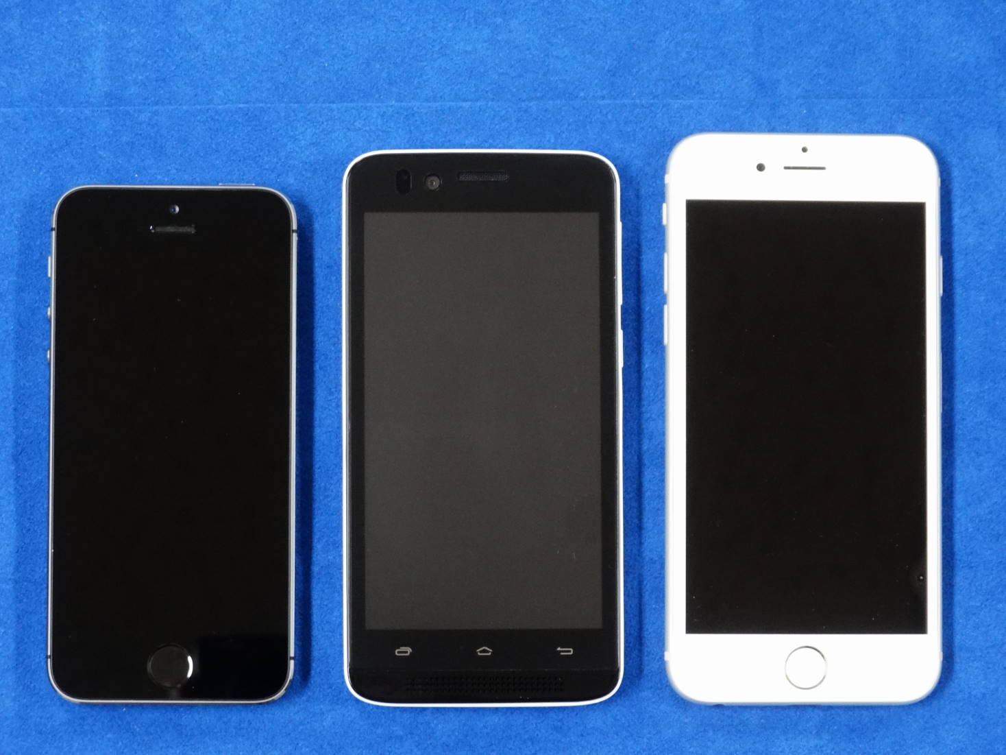priori2とiPhone 5sとiPhone 6の表面