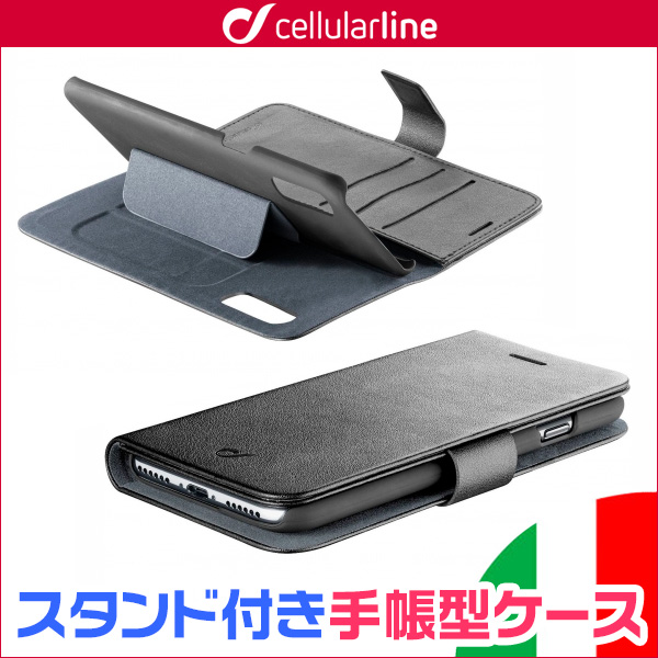 cellularline Book Agenda スタンド付手帳型ケース for iPhone X