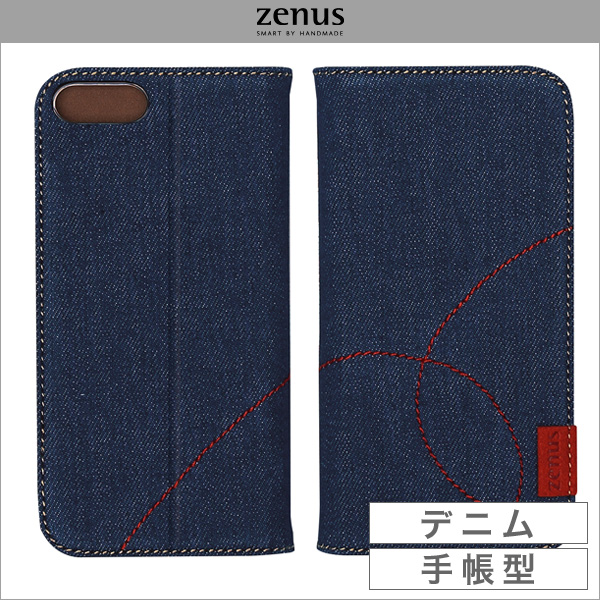 Zenus Denim Stitch Diary for iPhone 8 Plus / iPhone 7 Plus